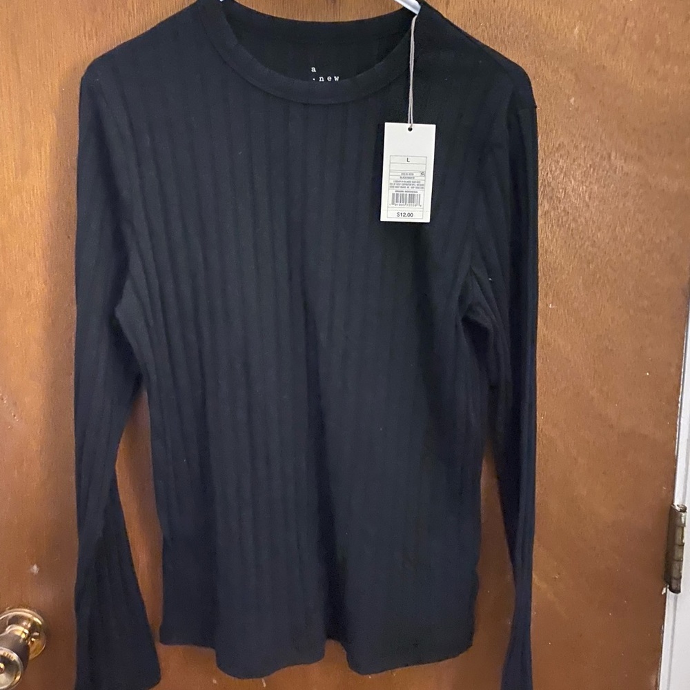 Black high neck Long sleeve shirt